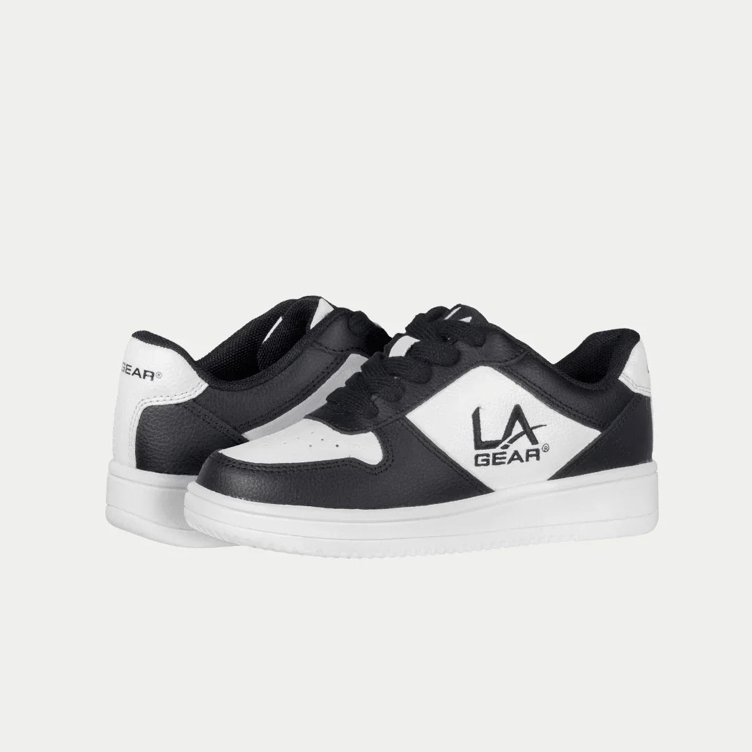 LA Gear Kids Edge Low-Top Sneaker – Black x White