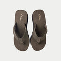 LA Gear Women's Malibu Wedge Flip-Flop – Brown