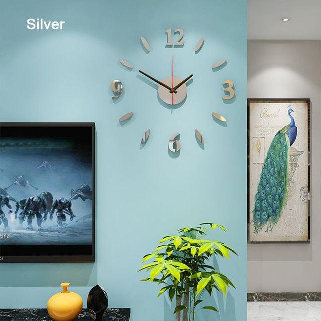 Luminous Silent Wall Clock – Modern Acrylic Analog Clock for Home Decor