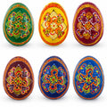 Hand-Painted Ukrainian Easter Eggs - Set of 6