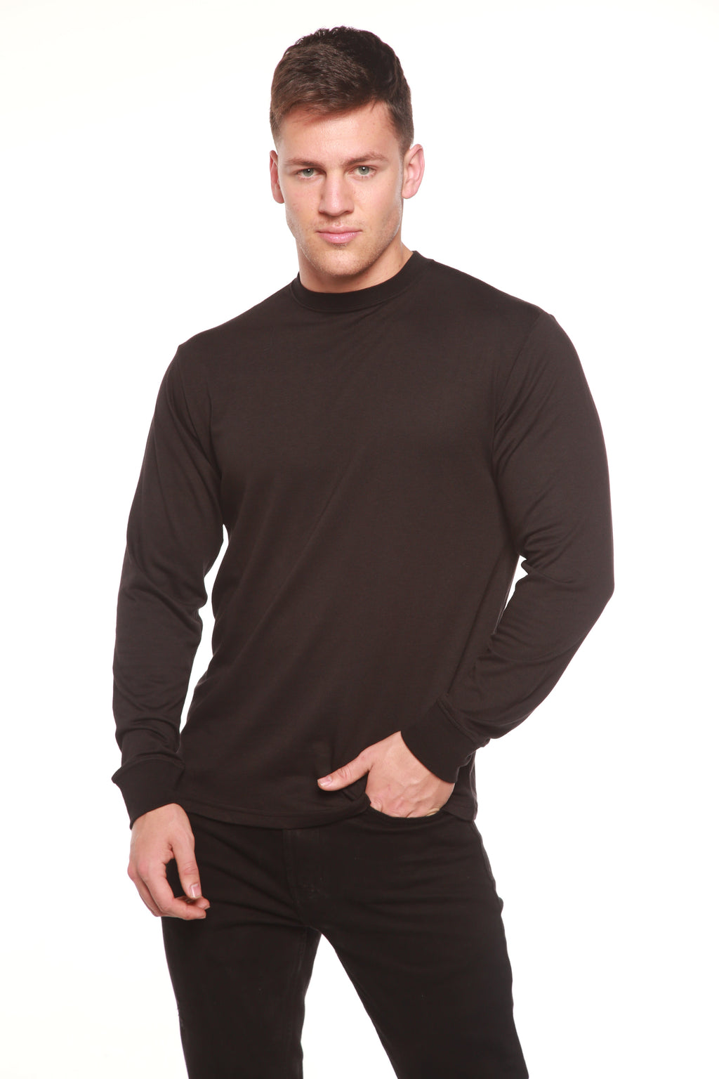 Bamboo Long Sleeve Crew Neck T-Shirt
