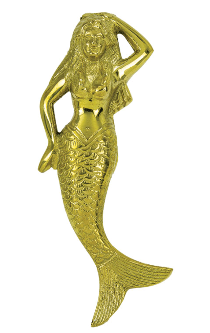 Brass Mermaid Door Knocker | Coastal Home Accent for Front Door