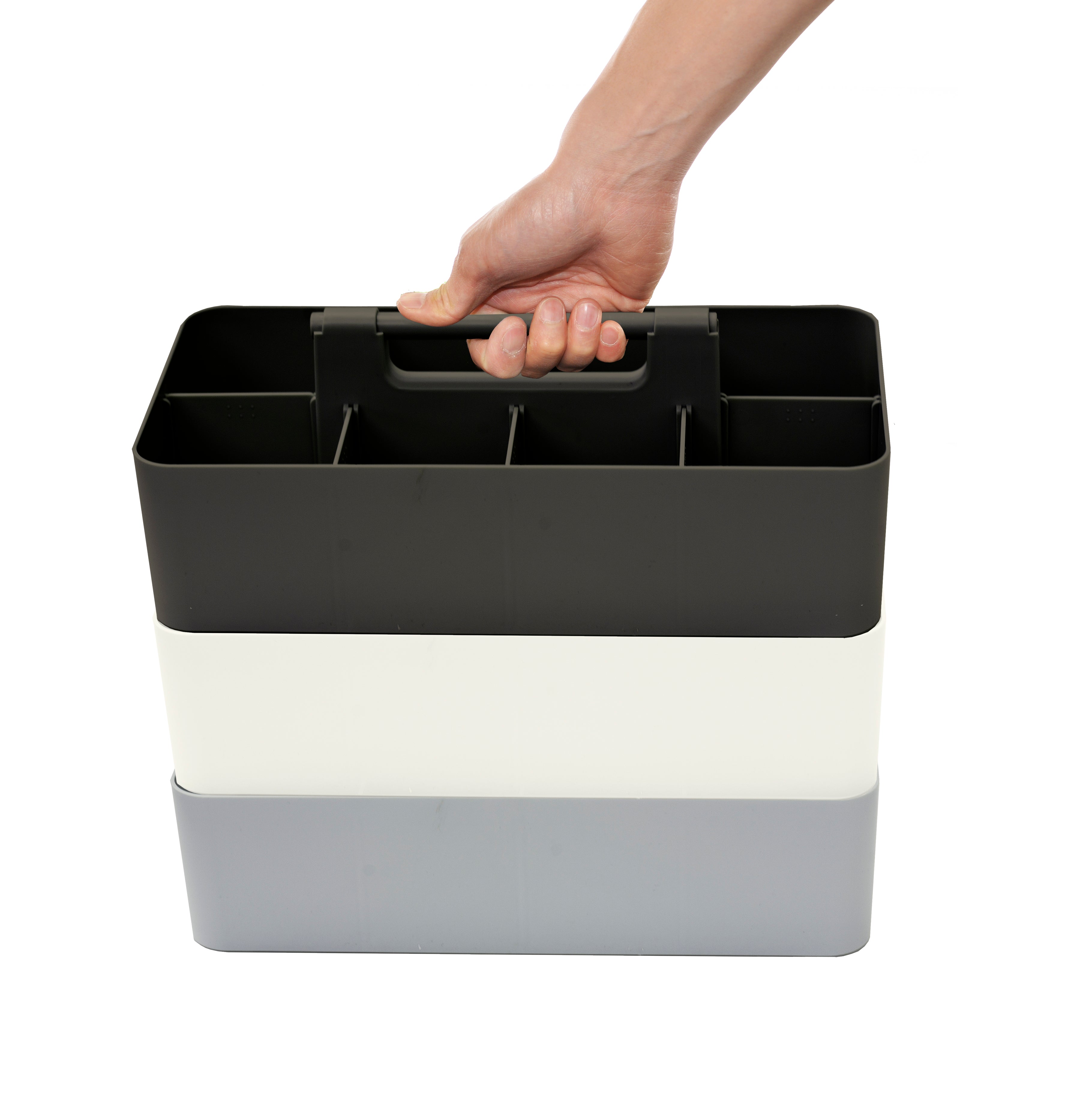 Portable Caddy Organizer 3-Pack – 8 DIY Compartments, Handle, Made in USA