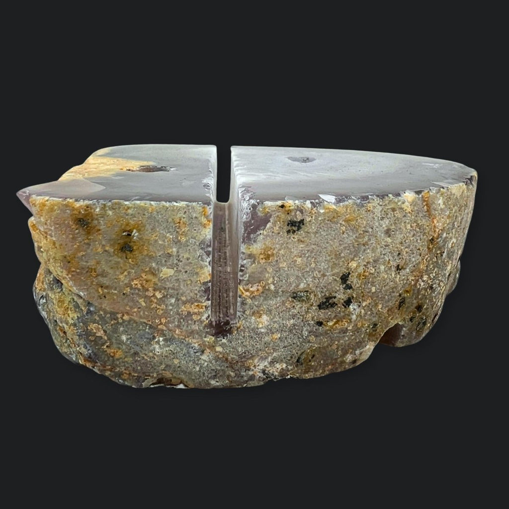 Natural Agate Geode Pen & Card Holder