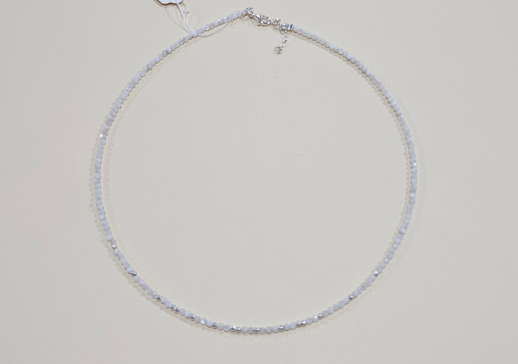 Natural Gemstone Bead Necklace – 9 Colors | Sterling Silver Clasp | Customizable with Pendant