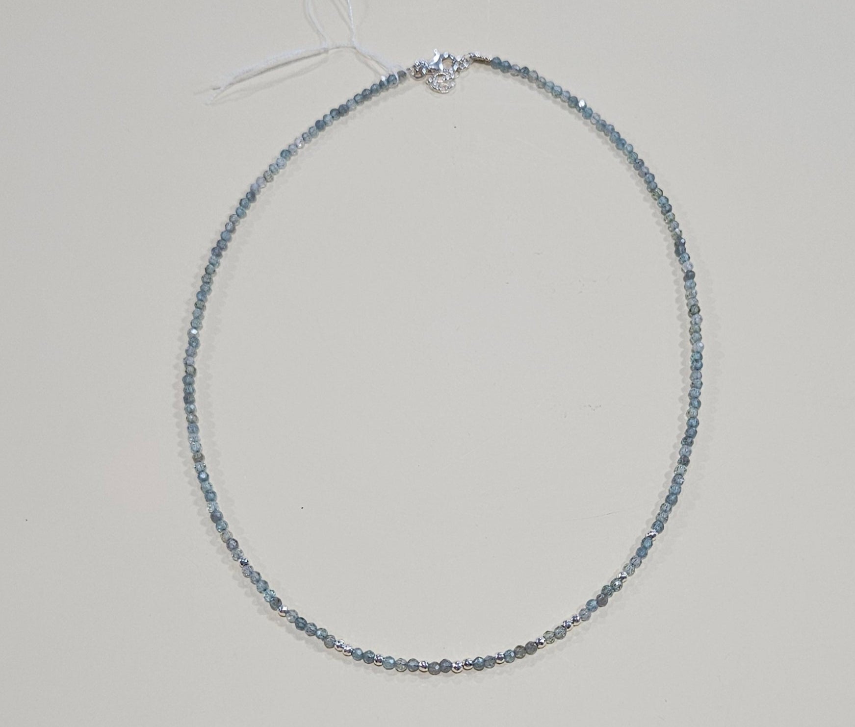 Natural Gemstone Bead Necklace – 9 Colors | Sterling Silver Clasp | Customizable with Pendant
