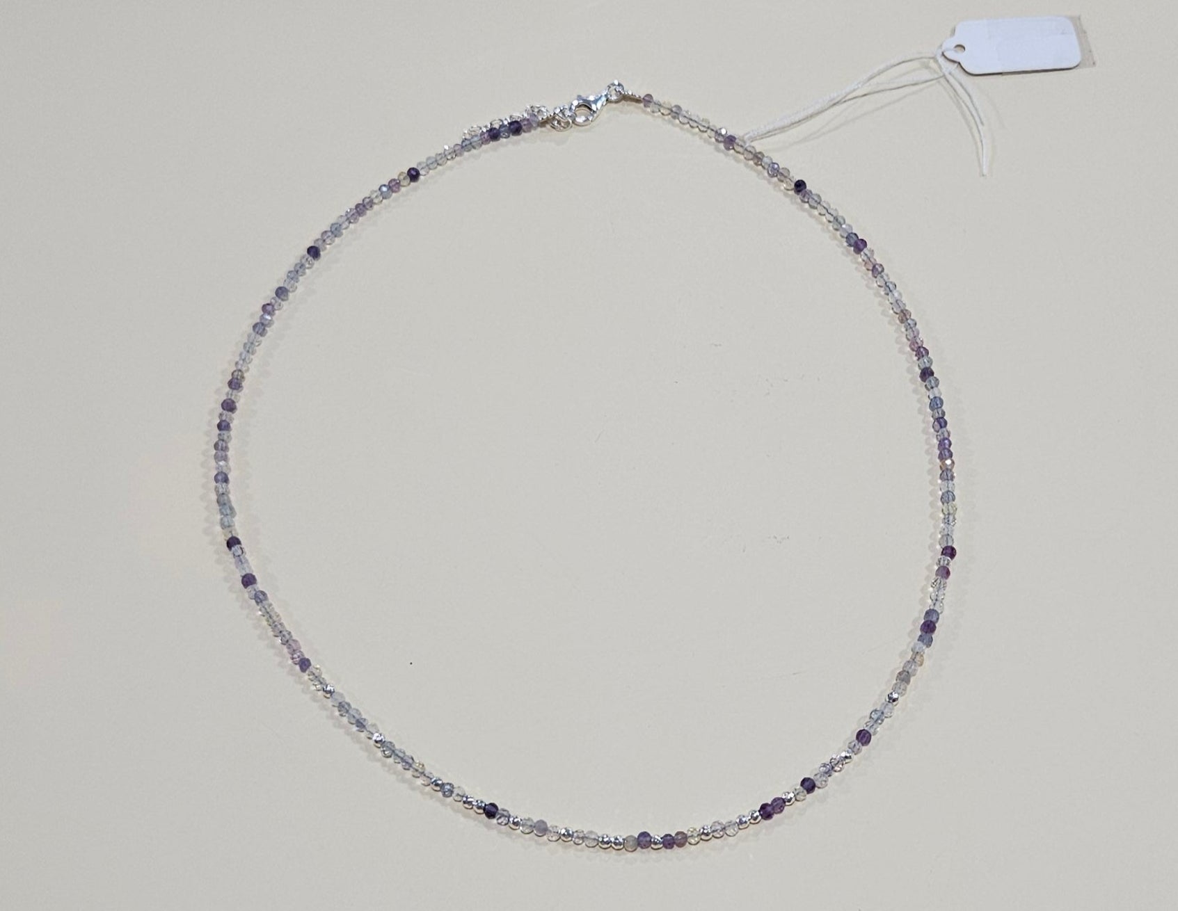 Natural Gemstone Bead Necklace – 9 Colors | Sterling Silver Clasp | Customizable with Pendant
