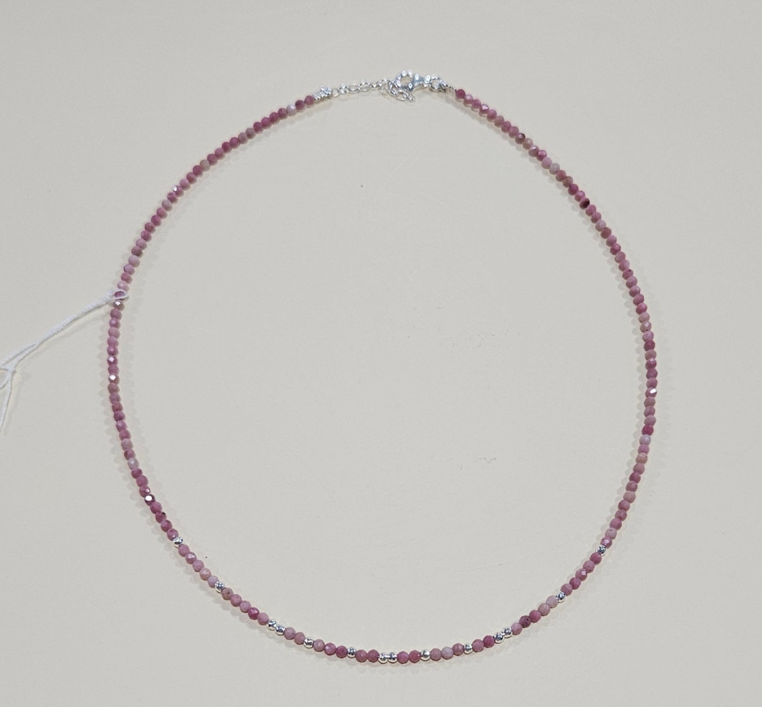 Natural Gemstone Bead Necklace – 9 Colors | Sterling Silver Clasp | Customizable with Pendant