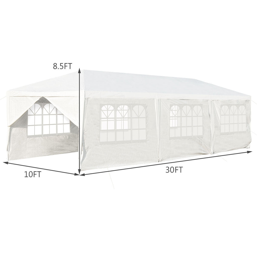 10x30 ft Outdoor Party Canopy Tent with Removable Sidewalls