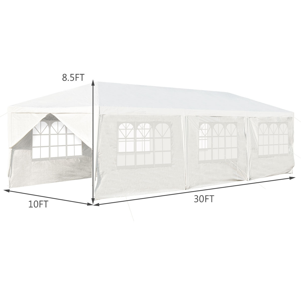 10x30 ft Outdoor Party Canopy Tent with Removable Sidewalls