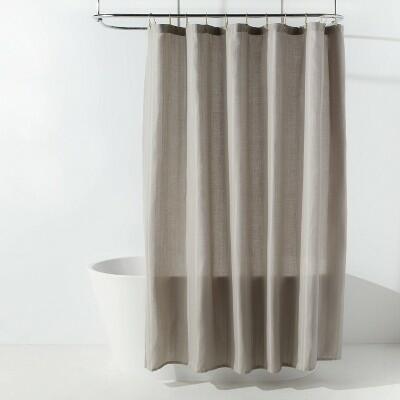 Herringbone Fabric Shower Curtain