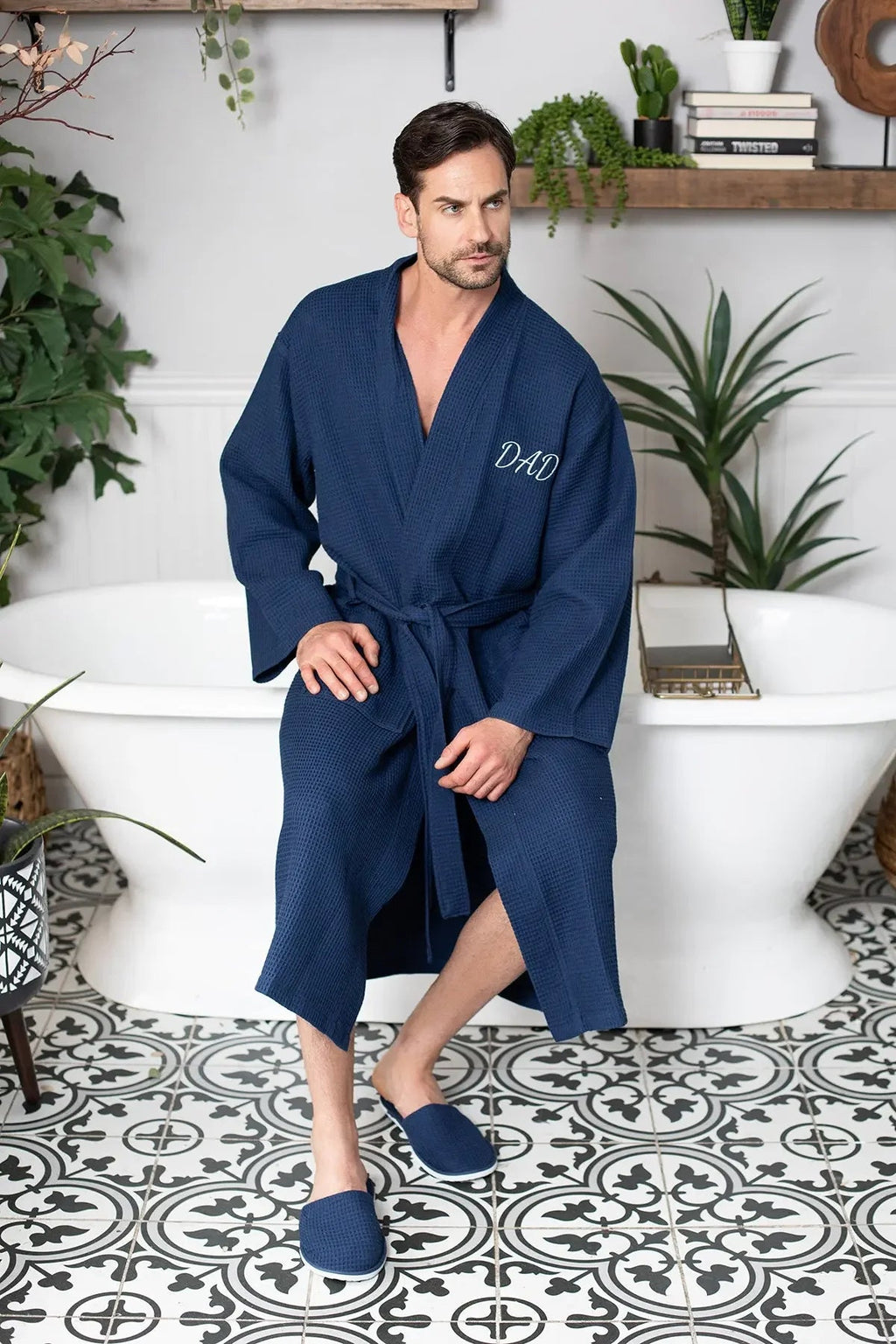 Waffle Spa Robe – Lightweight Quick-Dry Kimono Bath Robe