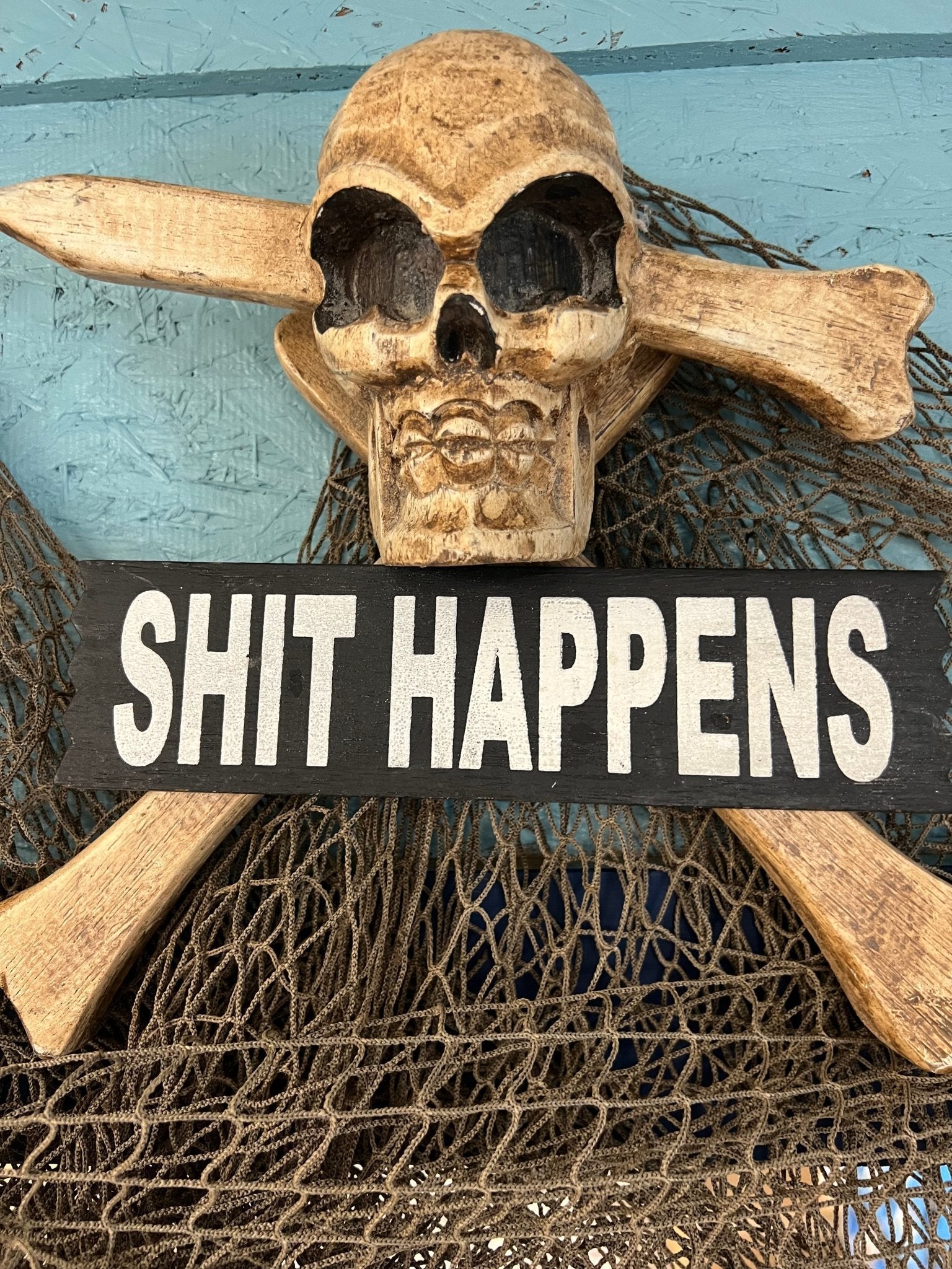 Pirate Wooden Wall Sign – 4 Humorous Styles | Coastal Nautical Bar & Beach House Decor
