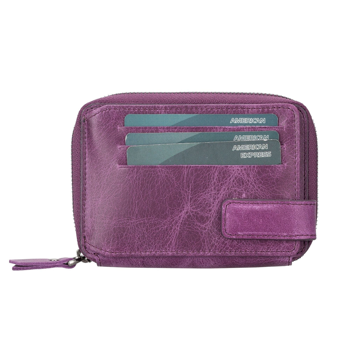 Powell Leather Zip-Around Wallet