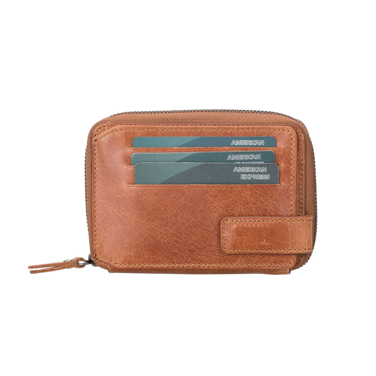 Powell Leather Zip-Around Wallet