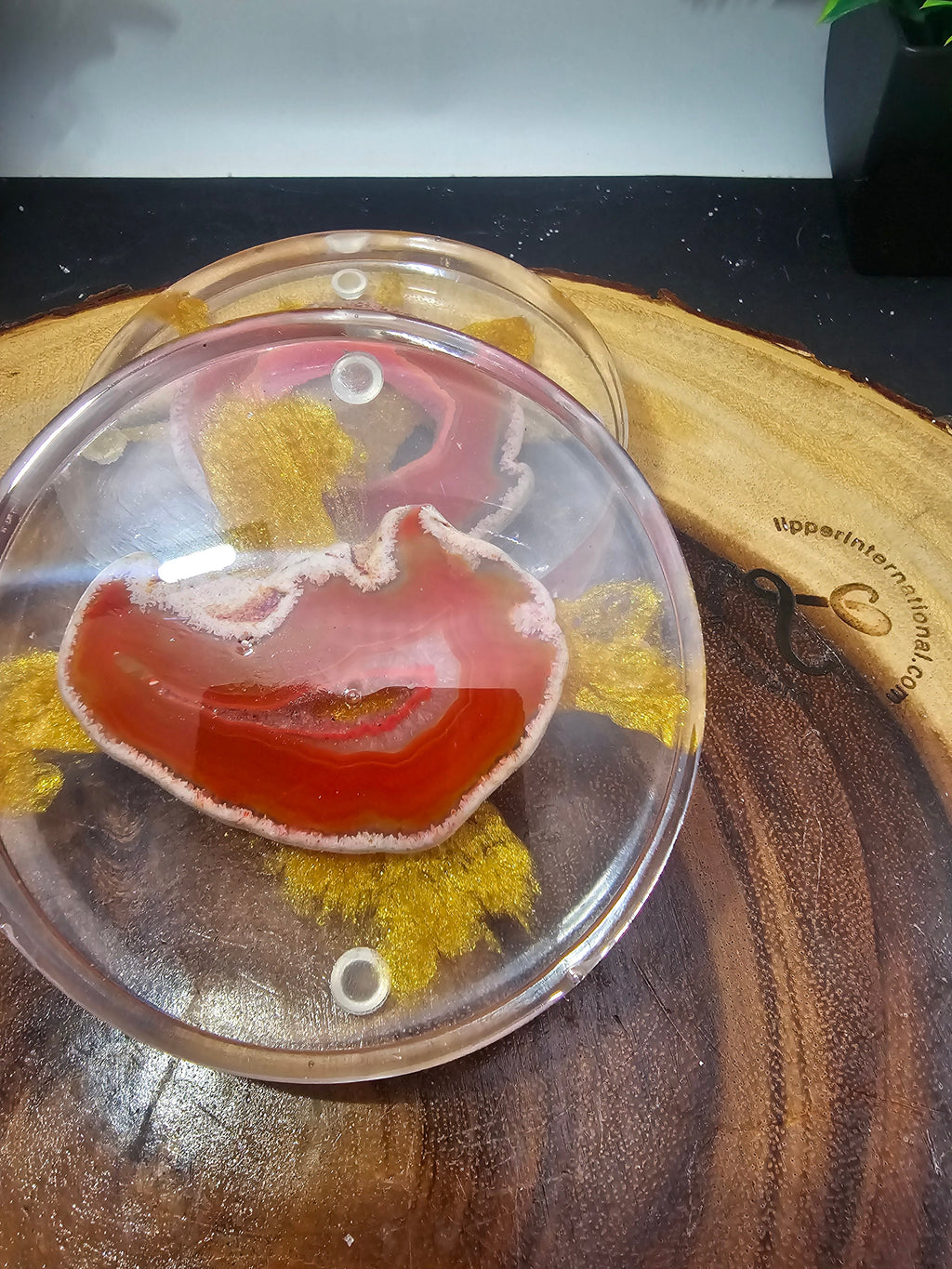 Natural Agate Coaster Set | Nepal Stone, Handcrafted in the USA
