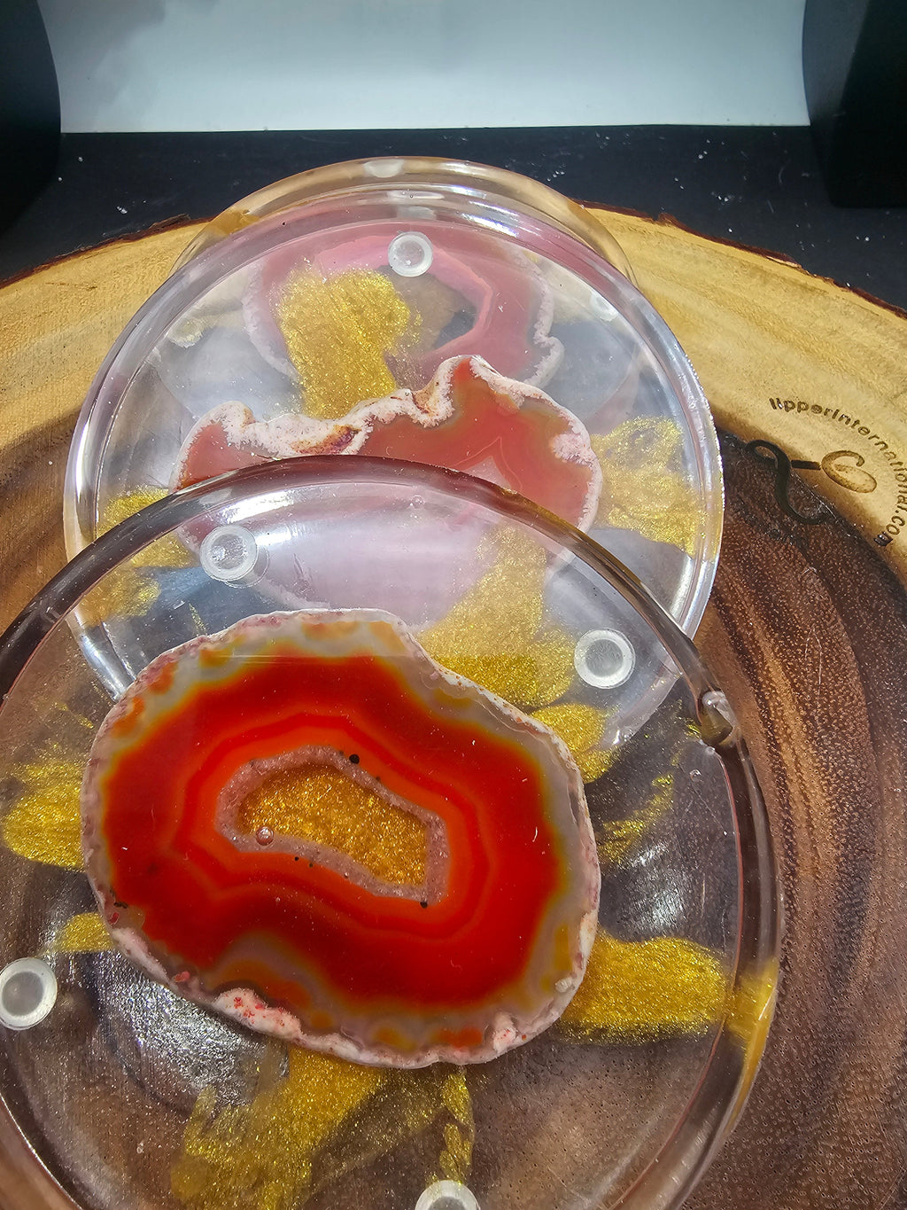 Natural Agate Coaster Set | Nepal Stone, Handcrafted in the USA