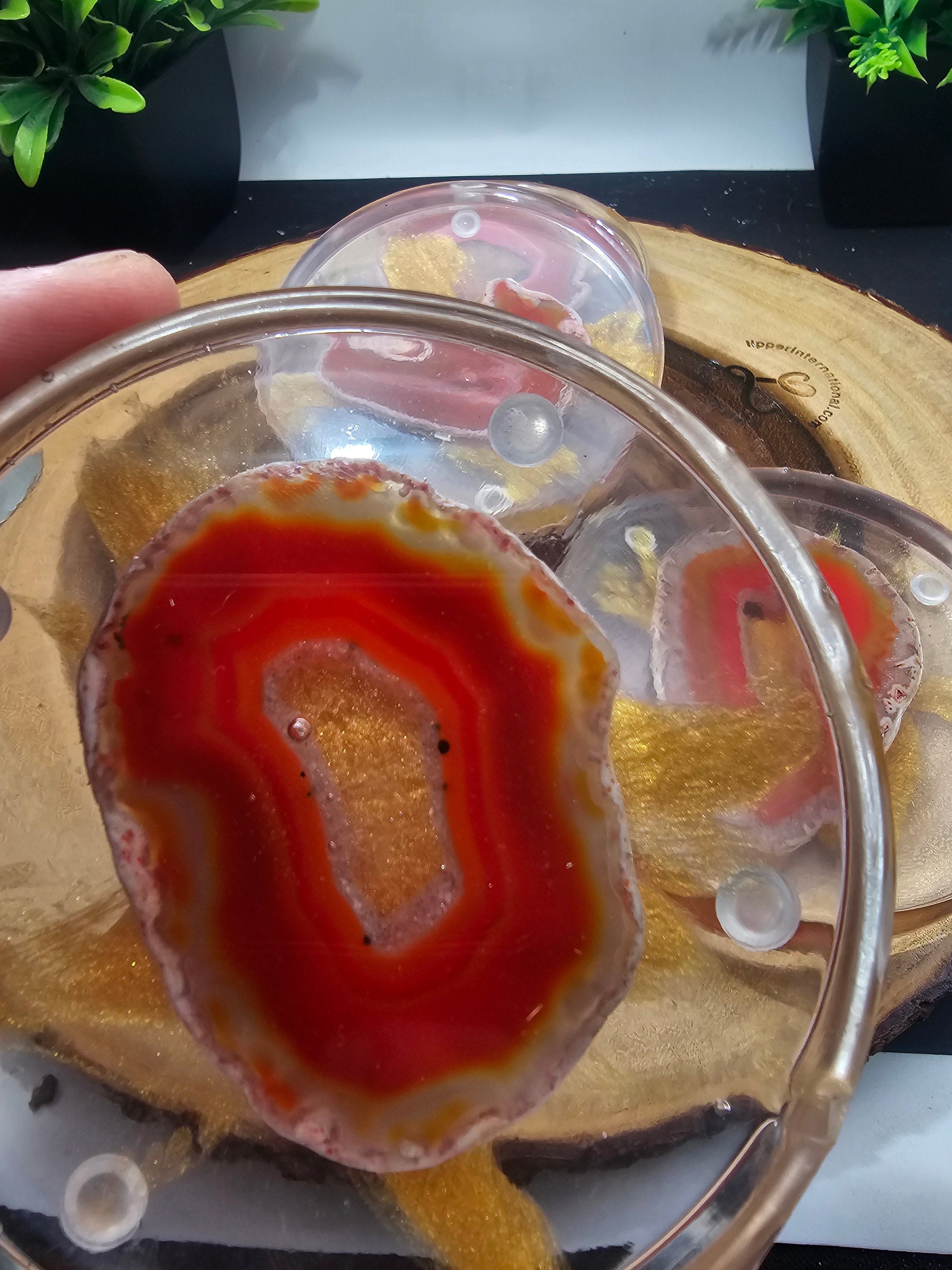 Natural Agate Coaster Set | Nepal Stone, Handcrafted in the USA