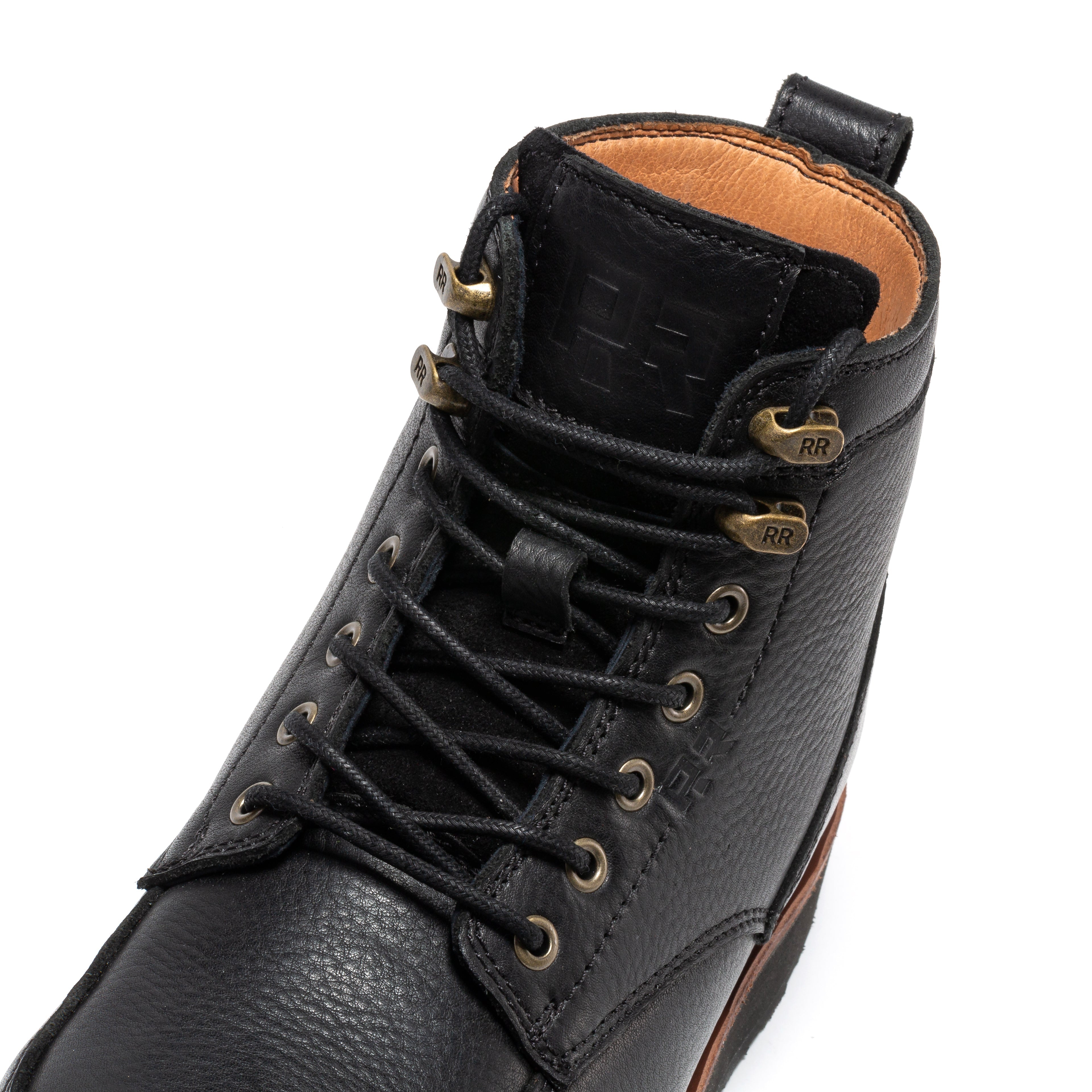 Rock Rooster Edgewood Men's 6" Steel Toe Wedge Work Boot – Black & Brown (SAP610)
