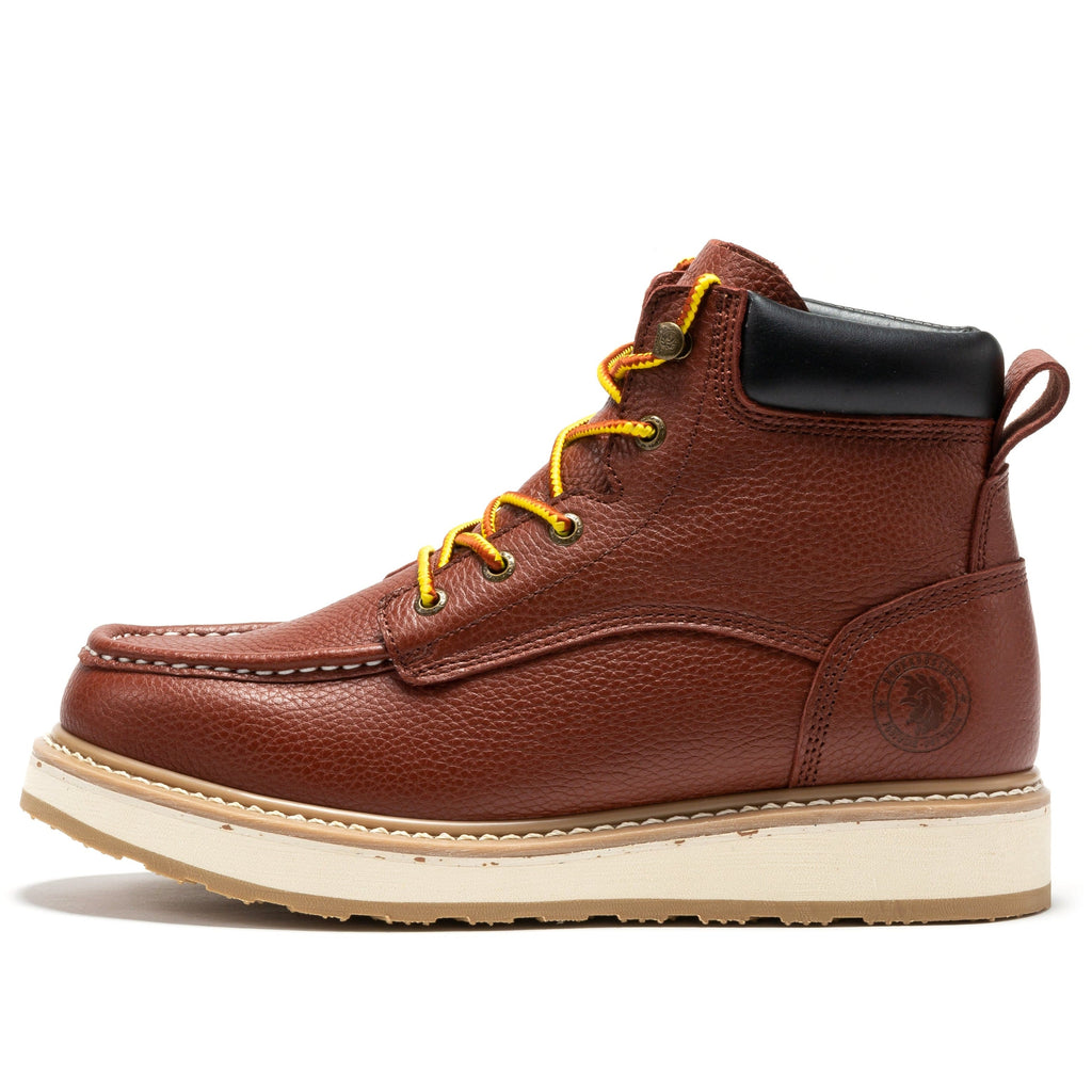 Rock Rooster Walker Men's 6" Soft Toe Wedge Work Boot – Brown (SAP360 / AP360)