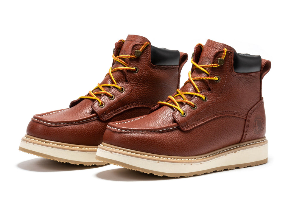 Rock Rooster Walker Men's 6" Soft Toe Wedge Work Boot – Brown (SAP360 / AP360)