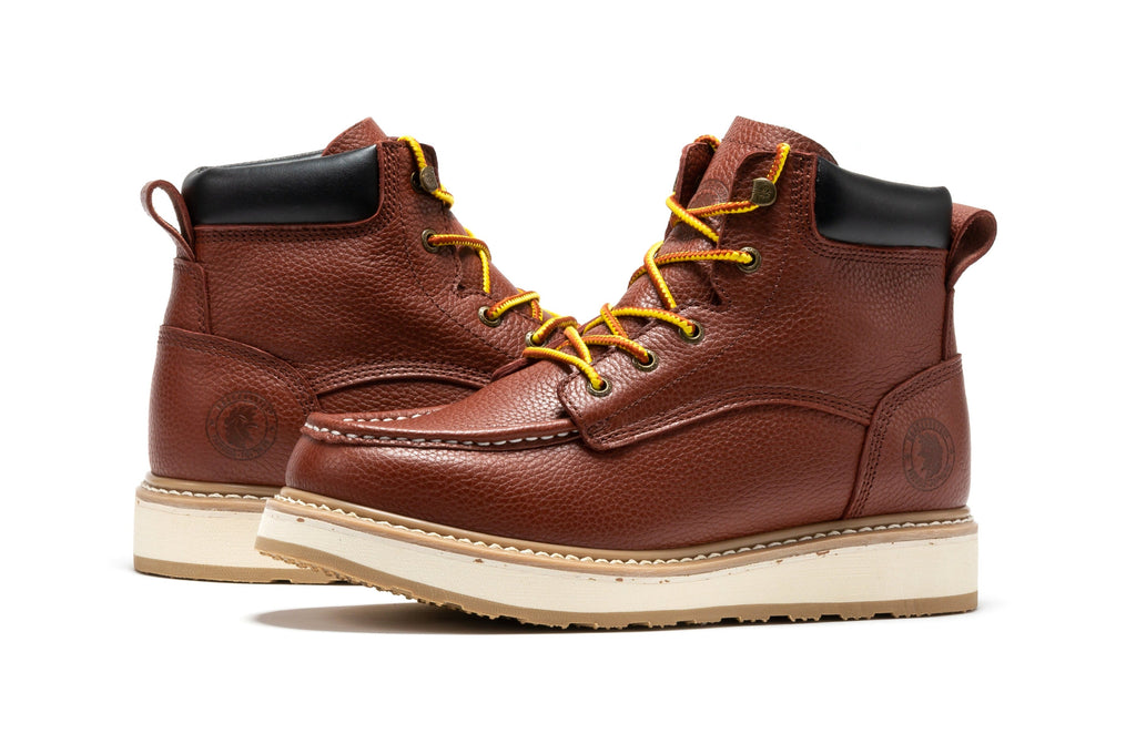 Rock Rooster Walker Men's 6" Soft Toe Wedge Work Boot – Brown (SAP360 / AP360)