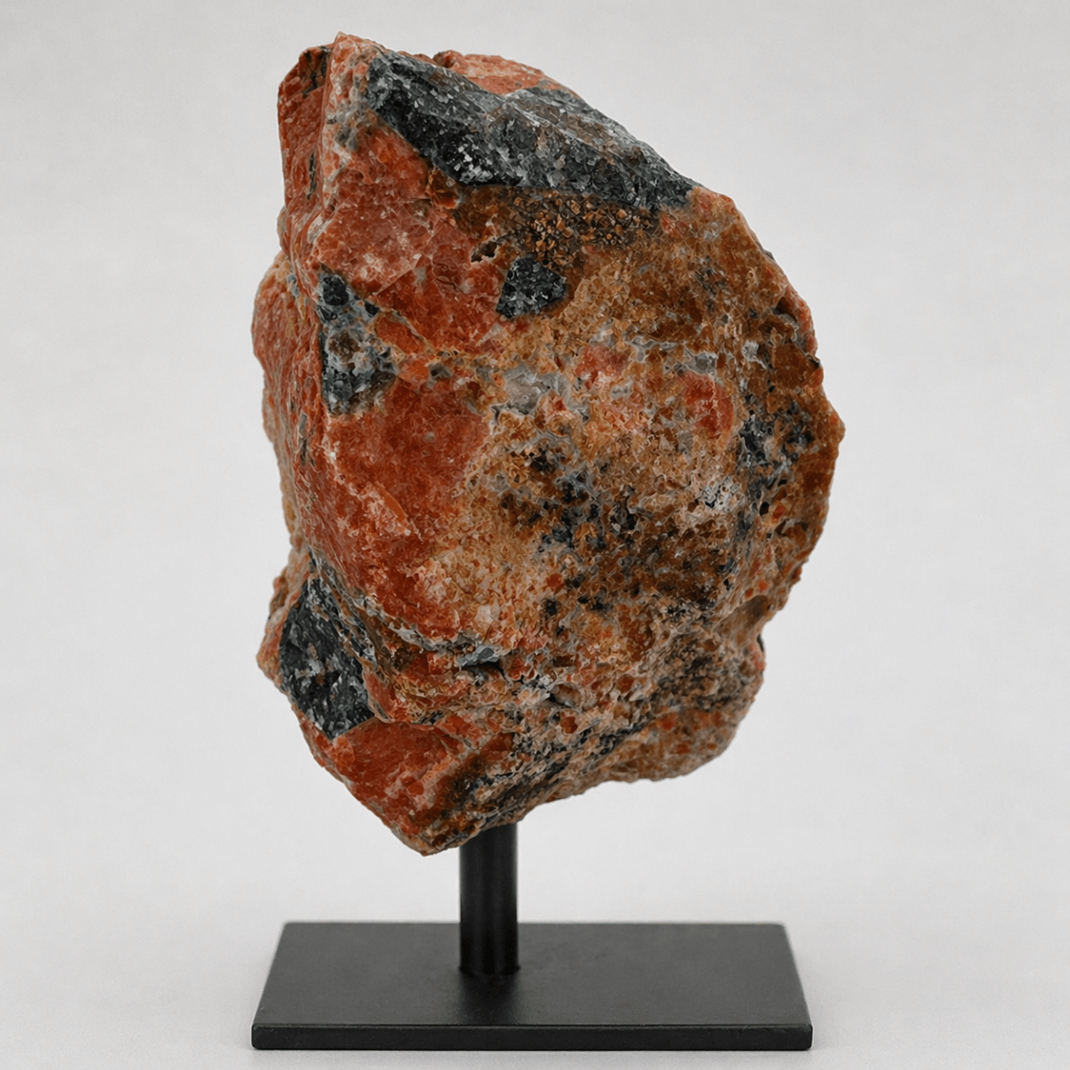 Rough Apatite on Calcite Matrix with Metal Stand | One-of-a-Kind Crystal Specimen, 5–6"