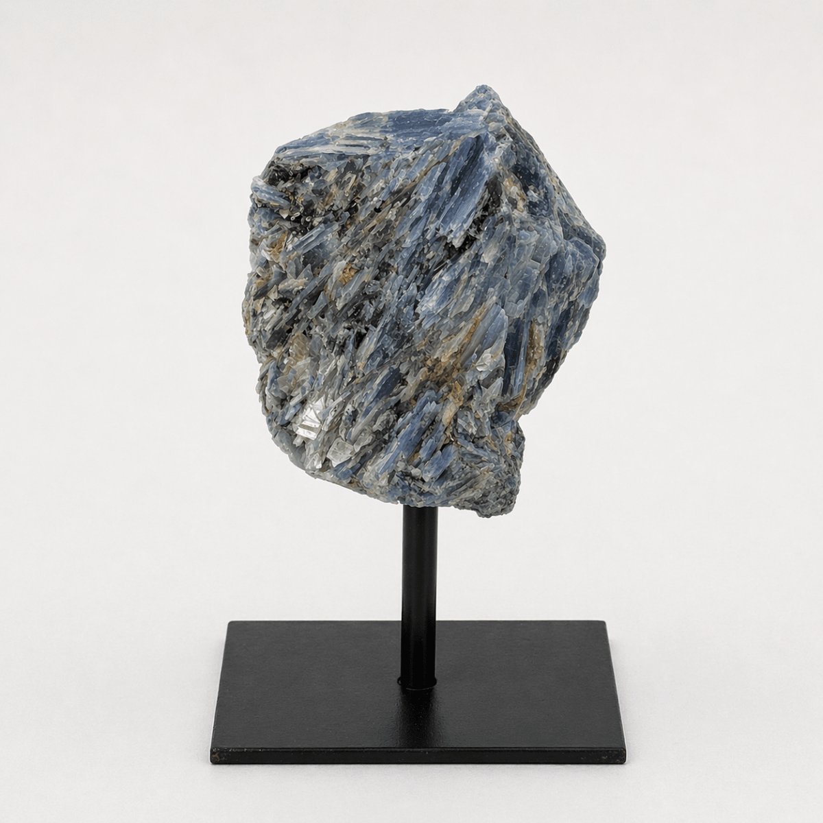 Rough Blue Kyanite Crystal with Metal Stand | One-of-a-Kind Mineral Specimen, 5–6"