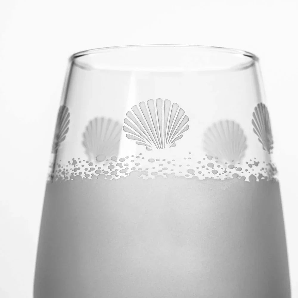 Sea Shore Etched Glassware