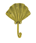 Brass Scallop Shell Wall Hook | Coastal Décor for Bath & Entryway