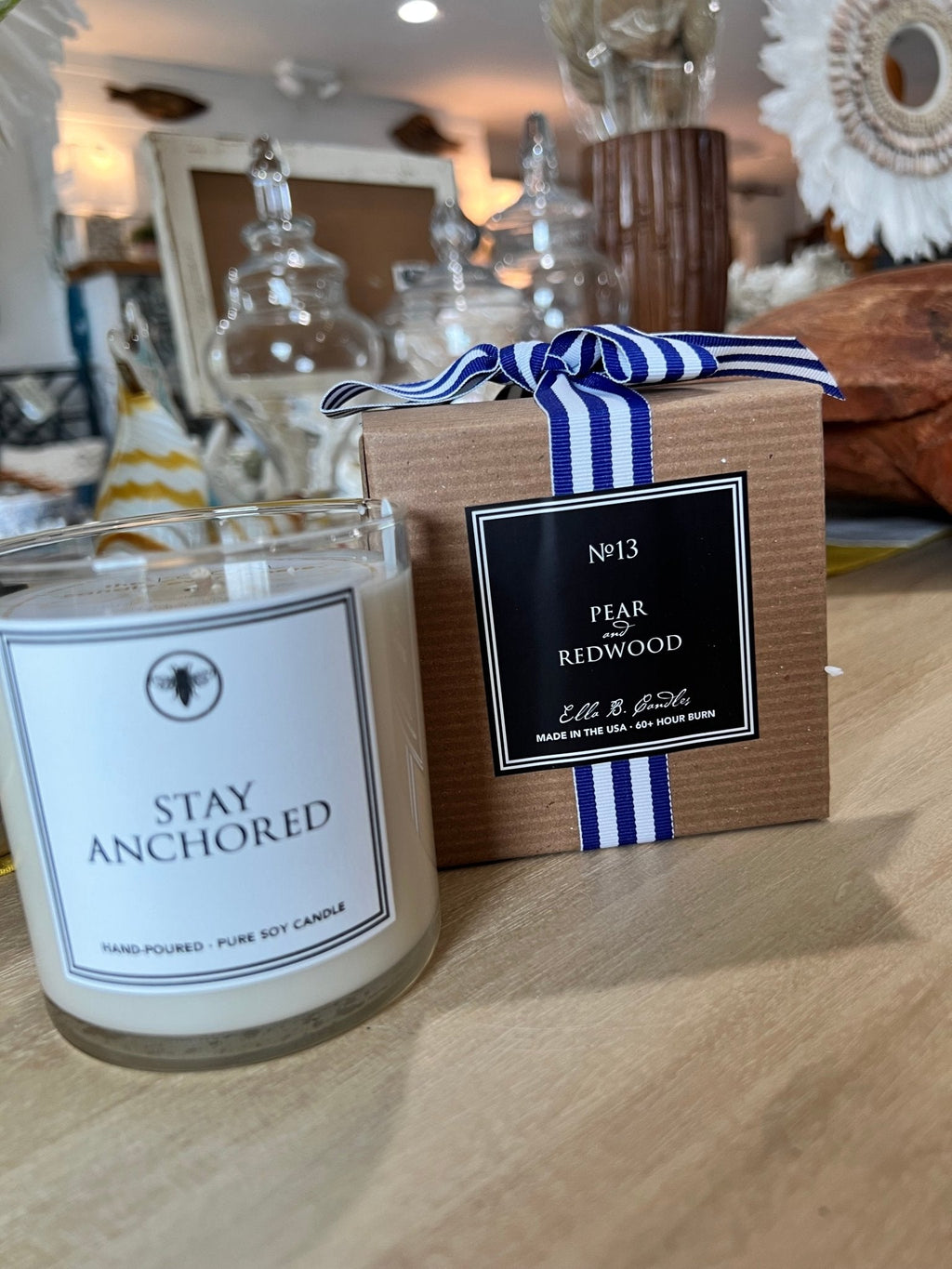Stay Anchored Soy Candle – Pear & Redwood