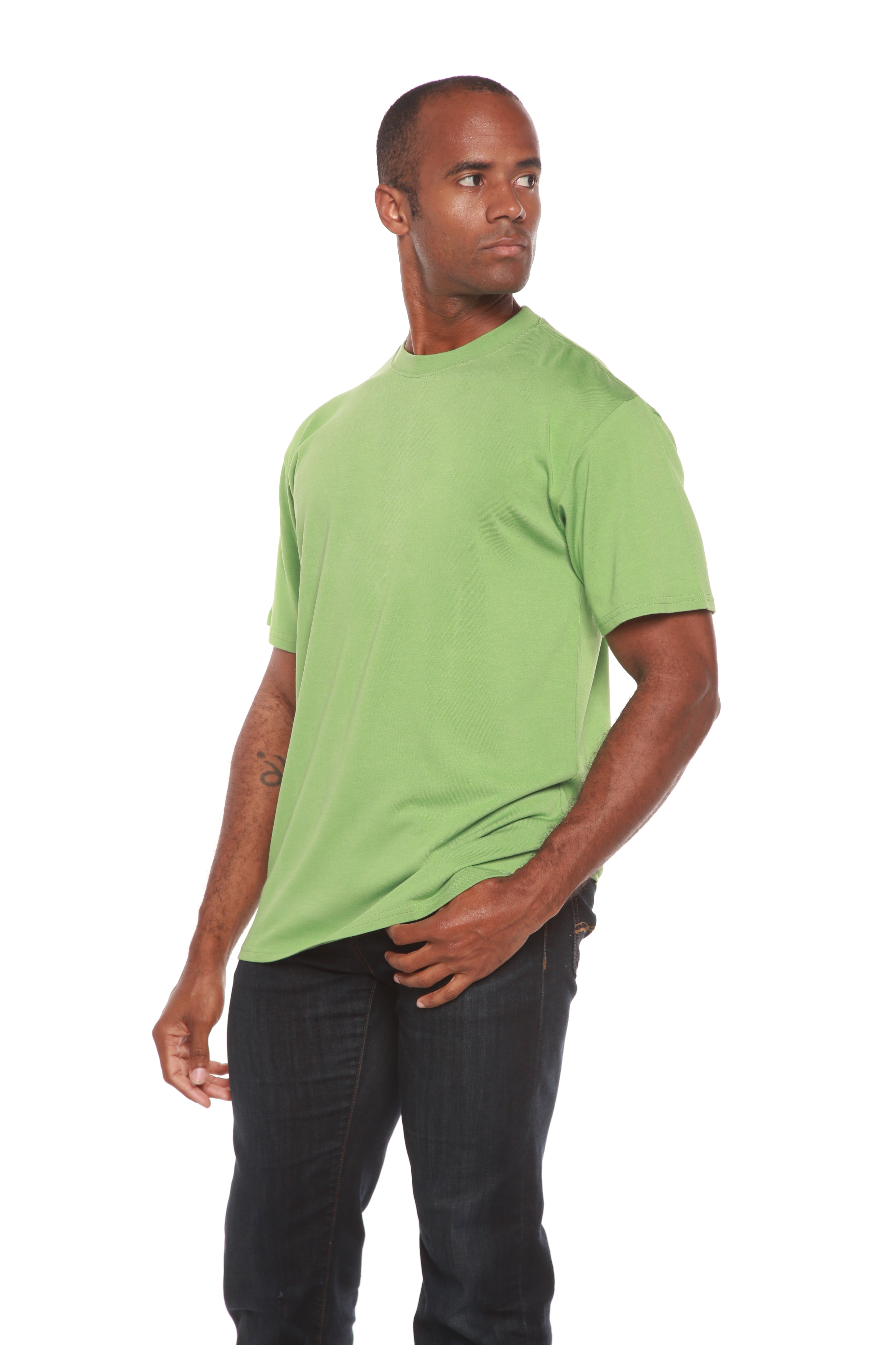Men's Bamboo Viscose & Organic Cotton Short Sleeve Crew Neck T-Shirt — Classic Cut
