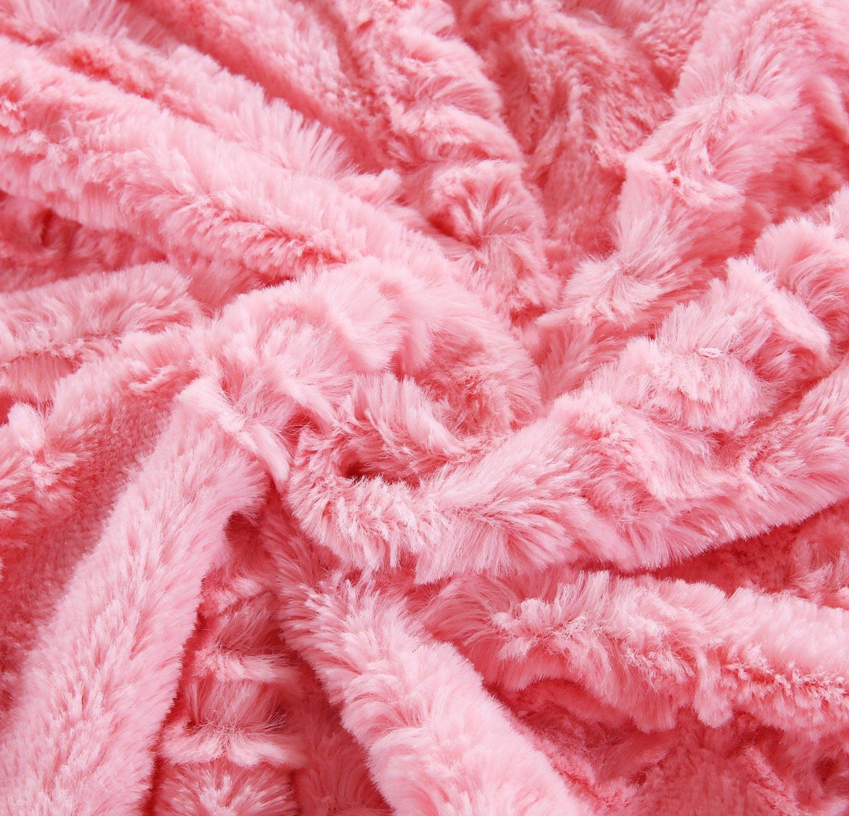 Rose Buds Blushing Pink Sherpa Throw Blanket