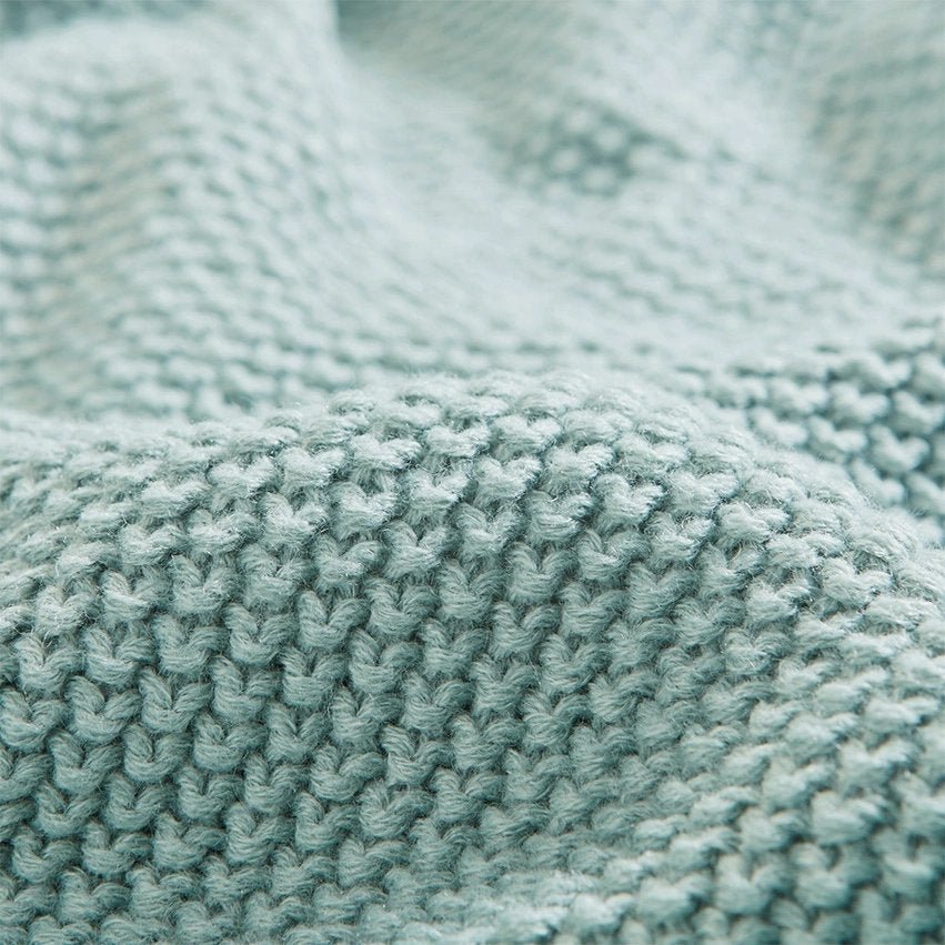 Ultra-Soft Knit Throw Blanket – Aqua Green | 50"x60" Coastal Cottage Throw