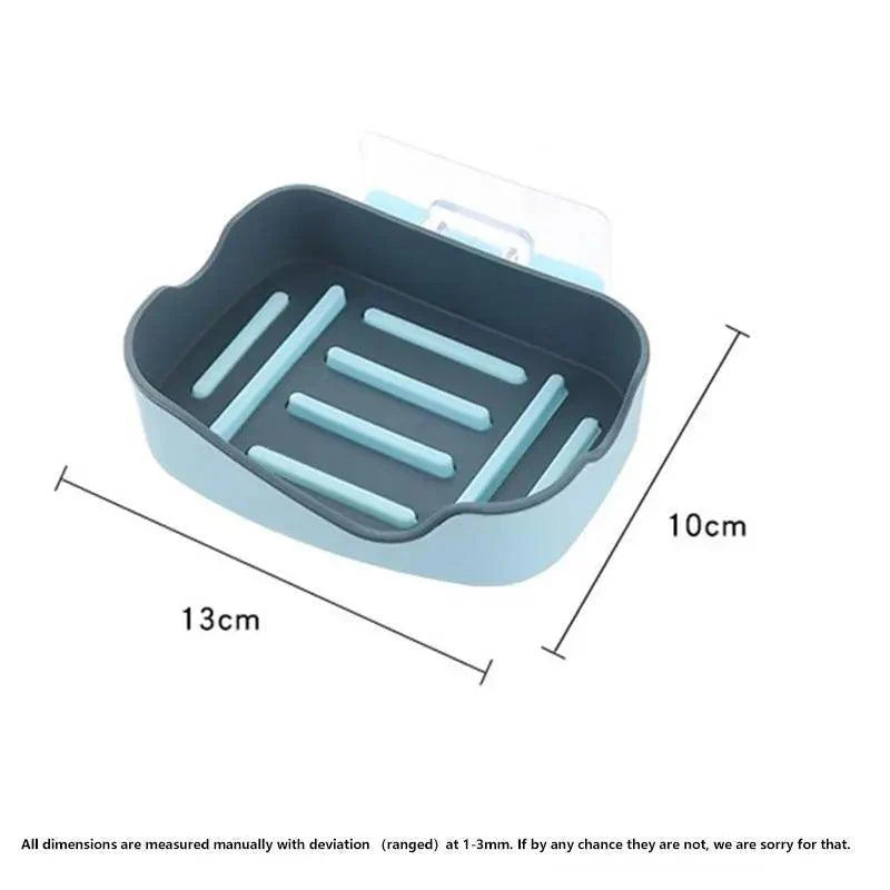 Leaf-Shaped Soap Dish with Drainage — Suction Cup Bathroom Soap Holder