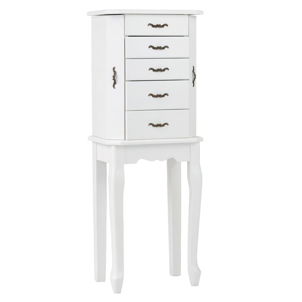 Standing Jewelry Box with Drawers & Side Doors