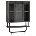 Wall Cabinet with Sliding Fluted Barn Door