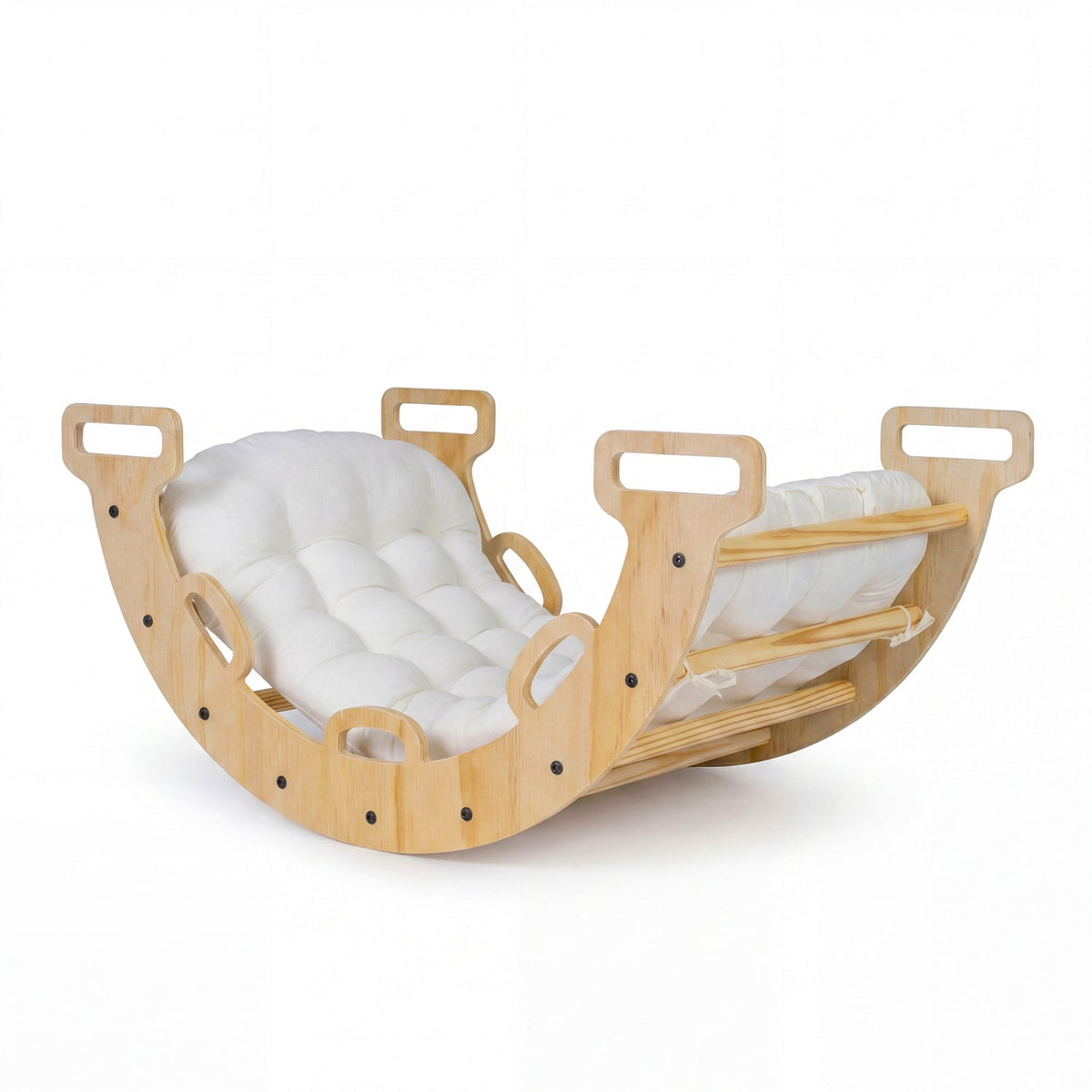 3-in-1 Montessori Wooden Climbing Arch with Cushion