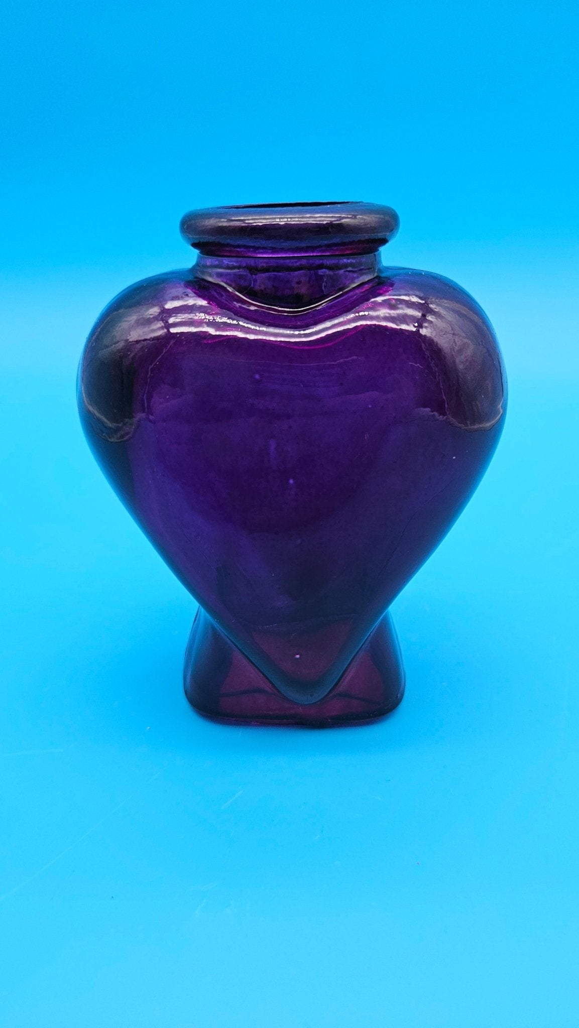 Vintage Heart Glass Bottle