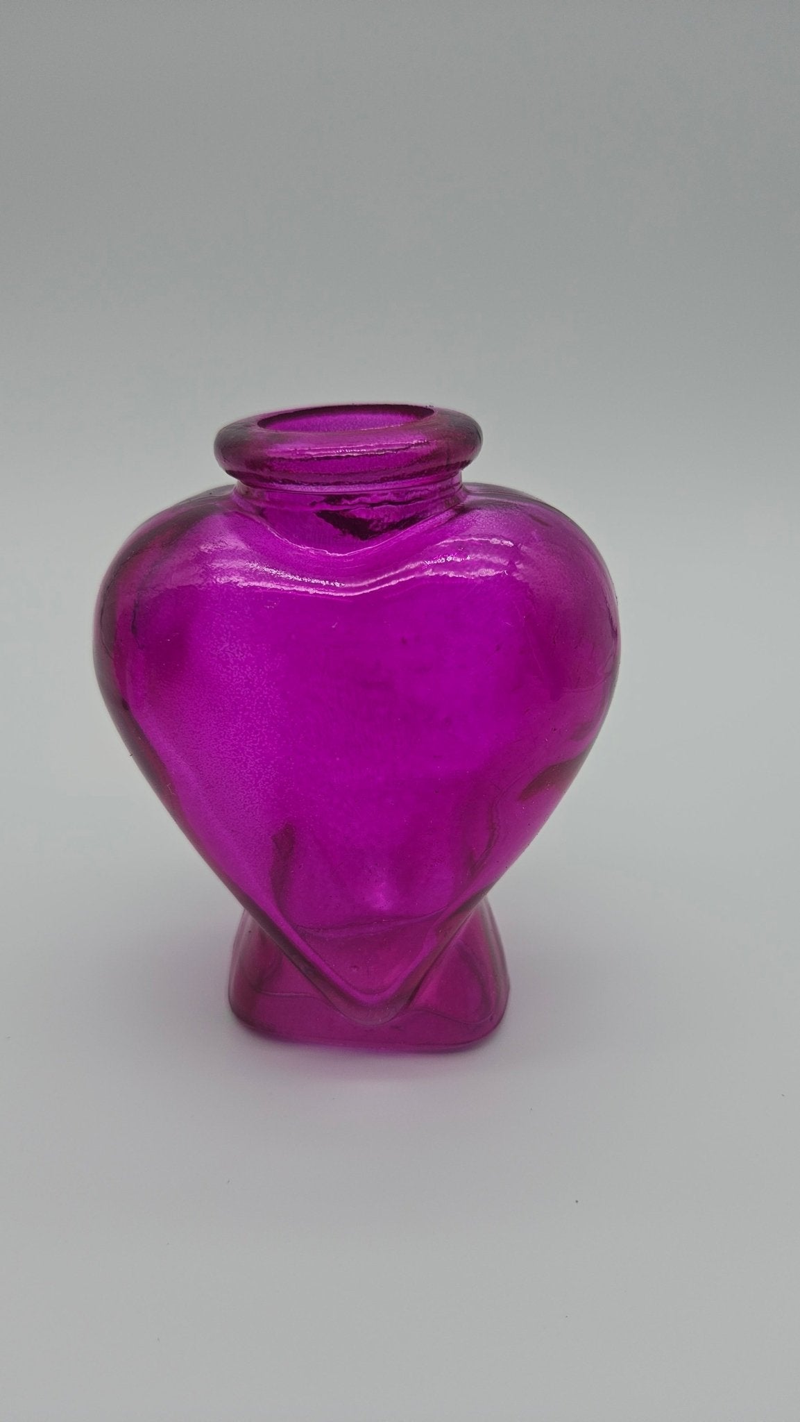 Vintage Heart Glass Bottle
