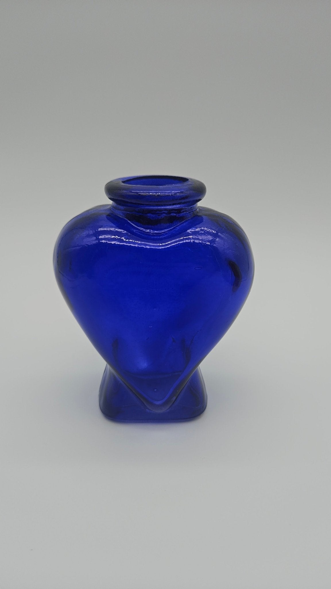 Vintage Heart Glass Bottle