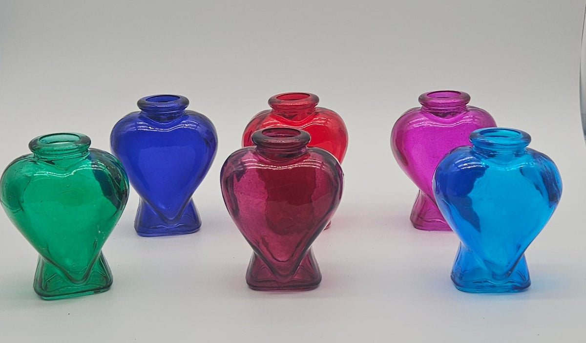 Vintage Heart Glass Bottle