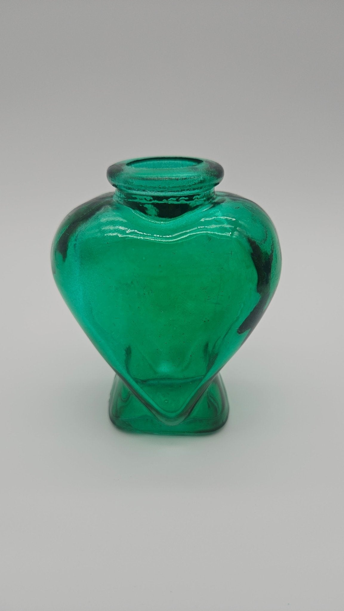 Vintage Heart Glass Bottle