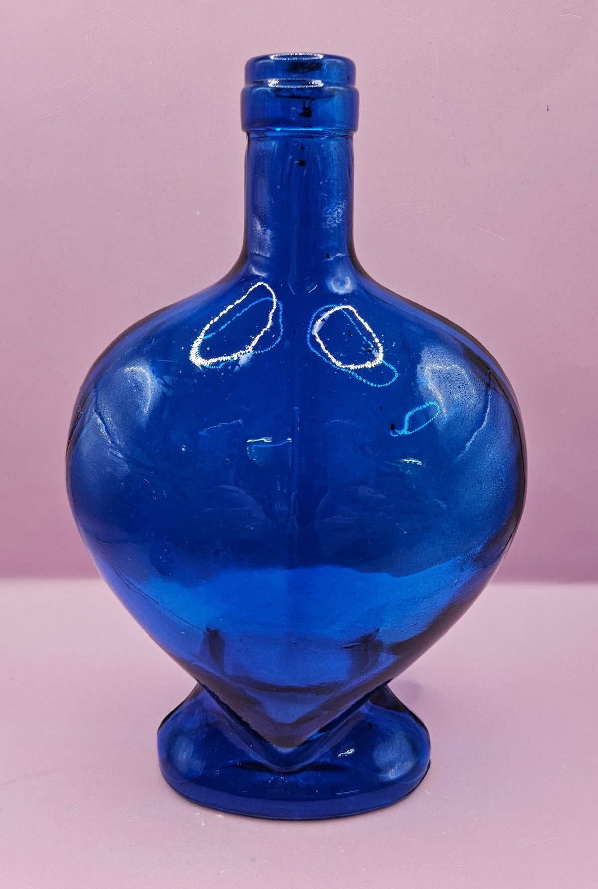 Vintage Heart-Shaped Glass Bottle