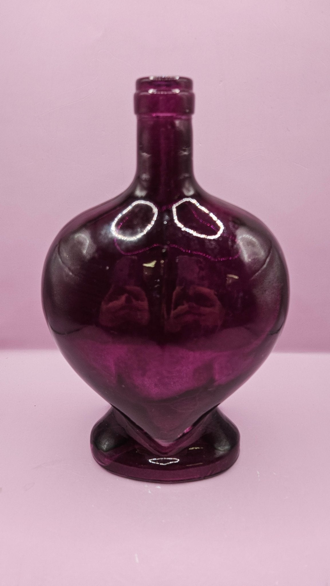 Vintage Heart-Shaped Glass Bottle