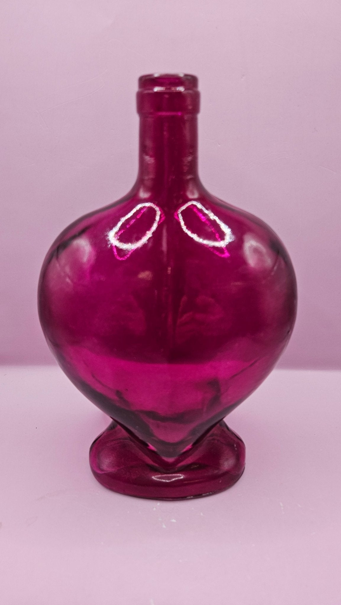 Vintage Heart-Shaped Glass Bottle