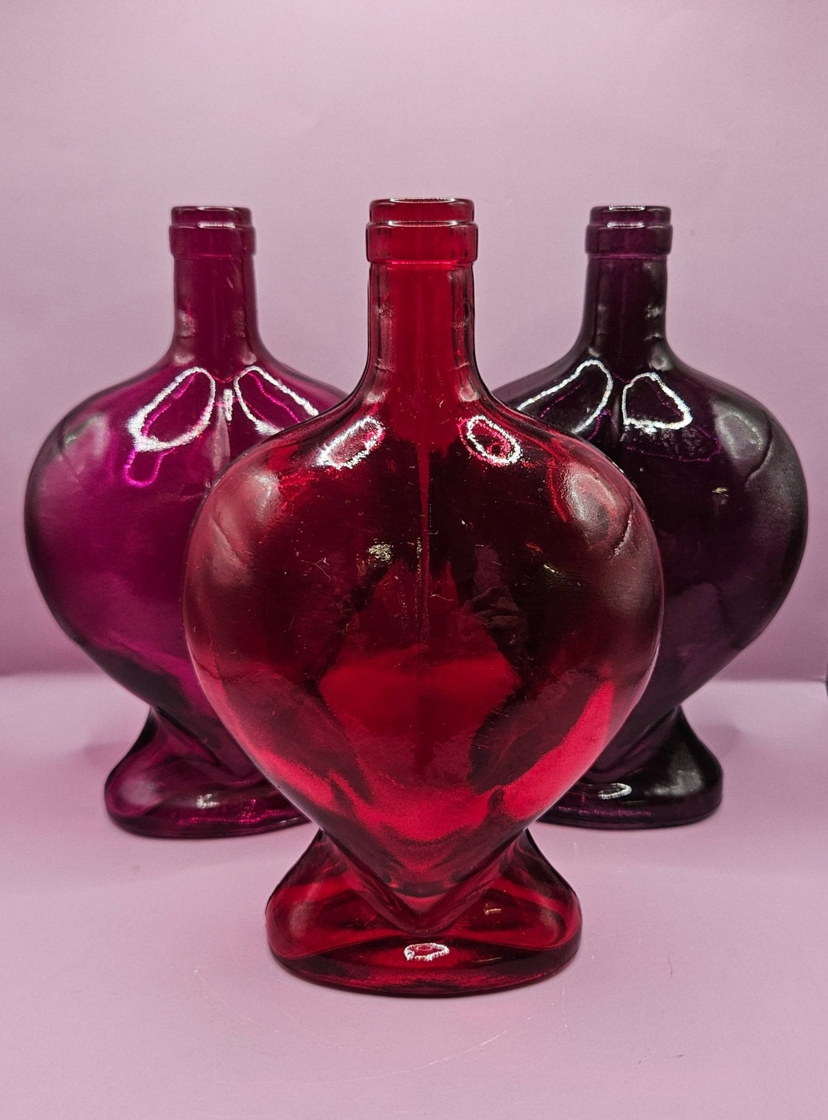 Vintage Heart-Shaped Glass Bottle