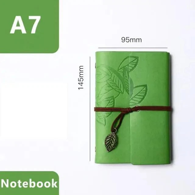 Leaf Embossed Leather Journal