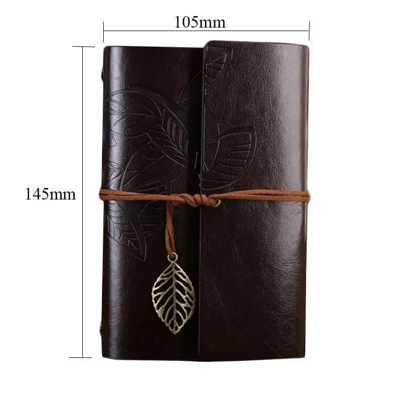 Leaf Embossed Leather Journal