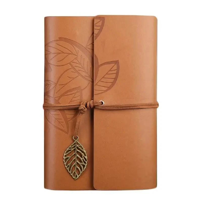 Leaf Embossed Leather Journal